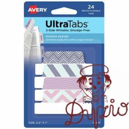 Zakładki indeksujące samoprzylepne 63,5x25,4mm kolorowe z wzorem Ultra Tabs 74897 AVERY ZWECKFORM Zakładki indeksujące samoprzylepne 63,5x25,4mm kolorowe z wzorem Ultra Tabs 74897 AVERY ZWECKFORM