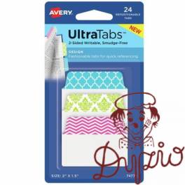 Zakładki indeksujące samoprzylepne 50,8x38,1mm kolorowe z wzorem Ultra Tabs 74774 AVERY ZWECKFORM Zakładki indeksujące samoprzylepne 50,8x38,1mm kolorowe z wzorem Ultra Tabs 74774 AVERY ZWECKFORM