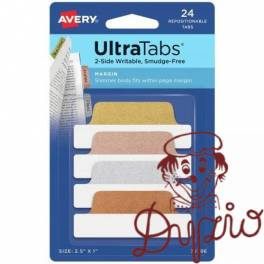 Zakładki indeksujące samoprzylepne 63,5x25,4mm metaliczne z wzorem Ultra Tabs 74786 AVERY ZWECKFORM Zakładki indeksujące samoprzylepne 63,5x25,4mm metaliczne z wzorem Ultra Tabs 74786 AVERY ZWECKFORM