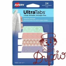 Zakładki indeksujące samoprzylepne 63,5x25,4mm kolorowe ze wzorem Ultra Tabs 30123 AVERY ZWECKFORM Zakładki indeksujące samoprzylepne 63,5x25,4mm kolorowe ze wzorem Ultra Tabs 30123 AVERY ZWECKFORM