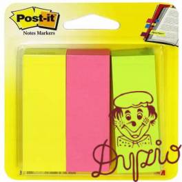 Znaczniki samoprzylepne POST-IT 26x76mm 671/3 neonowe 3x100 3M Znaczniki samoprzylepne POST-IT 26x76mm 671/3 neonowe 3x100 3M
