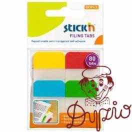 Przekładki indeksujące przeźroczyste 38x25mm 4 kolory 21607 STICK´ N Przekładki indeksujące przeźroczyste 38x25mm 4 kolory 21607 STICK´ N