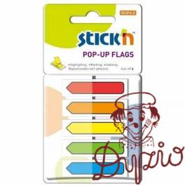 Zakładki indeksujące w podajniku, 45x12mm z nadrukiem - strzałka (150sztuk) 26003 STICK`N Zakładki indeksujące w podajniku, 45x12mm z nadrukiem - strzałka (150sztuk) 26003 STICK`N