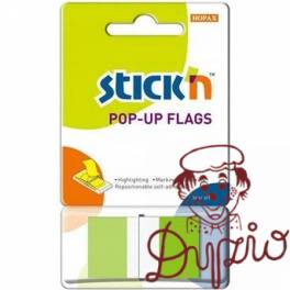 Zakładki indeksujące 45x25mm w podajniku zielone 50szt STICKN 26023 Zakładki indeksujące 45x25mm w podajniku zielone 50szt STICKN 26023