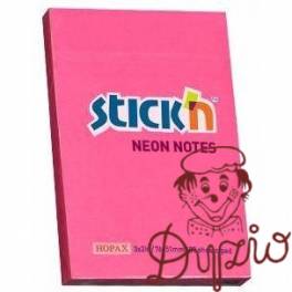 Bloczek STICK`N 76x51mm 100k ciemnoróżowy neon 21161 Bloczek STICK`N 76x51mm 100k ciemnoróżowy neon 21161