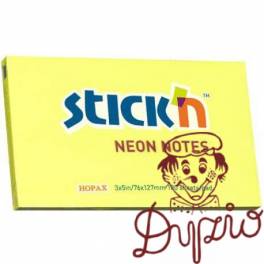 Bloczek STICKN 127x76mm żółty neonowy 100k 21135 STICKN Bloczek STICKN 127x76mm żółty neonowy 100k 21135 STICKN