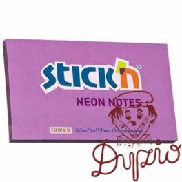 Bloczek STICKN 127x76mm fioletowy neonowy 100k 21214 STICKN Bloczek STICKN 127x76mm fioletowy neonowy 100k 21214 STICKN