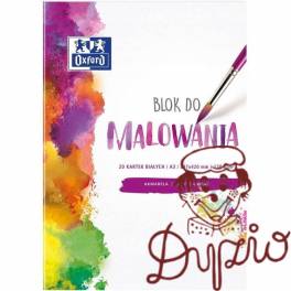 Blok do malowania A3 20 kartek rysunkowy 120g biały 400093196 OXFORD Blok do malowania A3 20 kartek rysunkowy 120g biały 400093196 OXFORD