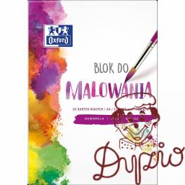 Blok do malowania A4 20 kartek rysunkowy 120g biały 400093194 OXFORD Blok do malowania A4 20 kartek rysunkowy 120g biały 400093194 OXFORD