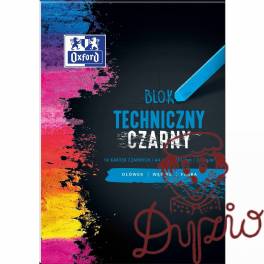 Blok techniczny szkolny A4 czarne kartki 10 kartek 210g 400093231 OXFORD Blok techniczny szkolny A4 czarne kartki 10 kartek 210g 400093231 OXFORD