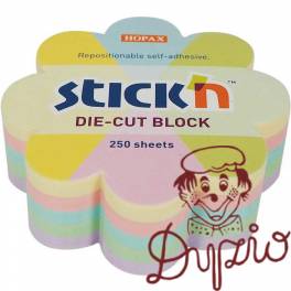 Notes STICK`N 67x67mm KWIATEK MIX 5 KOL. PASTELOWYCH, 250 kartek 21832 Notes STICK`N 67x67mm KWIATEK MIX 5 KOL. PASTELOWYCH, 250 kartek 21832