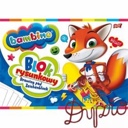 Blok rysunkowy A4 20k biały BAMBINO Blok rysunkowy A4 20k biały BAMBINO