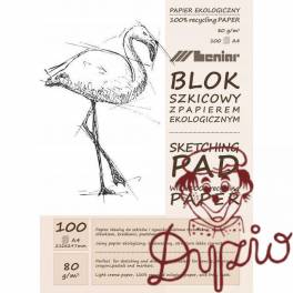 Blok szkicownik A4 100k 60g papier jasny 90891 LENIAR Blok szkicownik A4 100k 60g papier jasny 90891 LENIAR