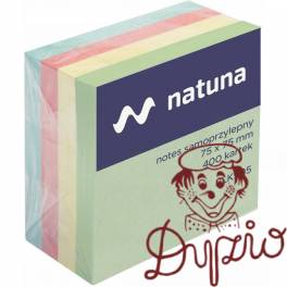 Bloczek samoprzylepny 75x75mm 400k pastelowy NATUNA (NSKP/D) Bloczek samoprzylepny 75x75mm 400k pastelowy NATUNA (NSKP/D)