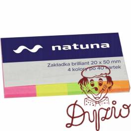 Zakładka indeksująca 20x50mm 4x40k brilliant NATUNA (NSP20/50/D) Zakładka indeksująca 20x50mm 4x40k brilliant NATUNA (NSP20/50/D)