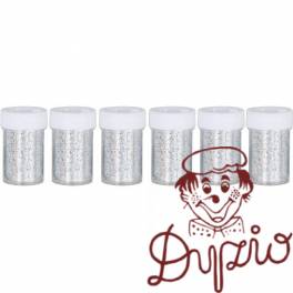 Brokat sypki srebrny 6x8g (6sztuk) MT-0218 ALIGA Brokat sypki srebrny 6x8g (6sztuk) MT-0218 ALIGA