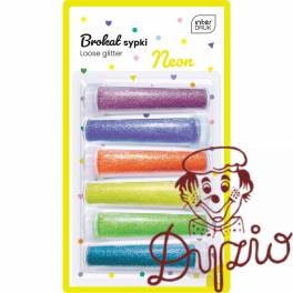 Brokat sypki do dekoracji 6x7g NEON INTERDRUK Brokat sypki do dekoracji 6x7g NEON INTERDRUK