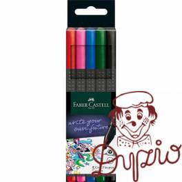 Cienkopisy GRIP 5 kolorów podstawowych 151604 FABER-CASTELL Cienkopisy GRIP 5 kolorów podstawowych 151604 FABER-CASTELL