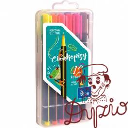 Cienkopis trójkątny 0.7mm 12kolorów KC001-B TETIS Cienkopis trójkątny 0.7mm 12kolorów KC001-B TETIS