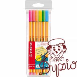 Cienkopis STABILO point 88 komplet 6szt. neonowy 88/6-1 Cienkopis STABILO point 88 komplet 6szt. neonowy 88/6-1