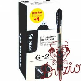 Pióro żelowe G2 bonus pack 16+ 4 gratis czarny PILOT PIBLG2-B-BOX-20 Pióro żelowe G2 bonus pack 16+ 4 gratis czarny PILOT PIBLG2-B-BOX-20