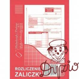 409-5 Rozliczenie zaliczki A6 40 kartek Michalczyk i Prokop 409-5 Rozliczenie zaliczki A6 40 kartek Michalczyk i Prokop