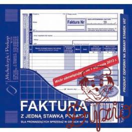 131-4E Faktura z jedną stawką podatku sprzedaż w netto 2/3A5 Michalczyk i Prokop 131-4E Faktura z jedną stawką podatku sprzedaż w netto 2/3A5 Michalczyk i Prokop