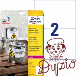Etykieta A4 foliowa(20 arkuszy)210x148mm trwała 75g L4717-20 AVERY ZWECKFORM Etykieta A4 foliowa(20 arkuszy)210x148mm trwała 75g L4717-20 AVERY ZWECKFORM