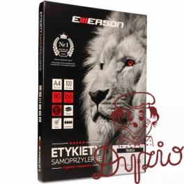 Etykiety A4 białe (100 ark) 70x33,8mm nr.034 EMERSON eta4070x338