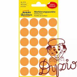 Etykiety kółka Q18mm pomarańczowe 3173 AVERY ZWECKFORM Etykiety kółka Q18mm pomarańczowe 3173 AVERY ZWECKFORM