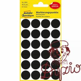 Etykiety ZF Q18mm czarne kółka 3003 AVERY ZWECKFORM Etykiety ZF Q18mm czarne kółka 3003 AVERY ZWECKFORM