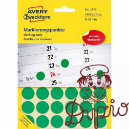 Etykieta kółka Q18mm zielone1056szt. 3376 AVERY ZWECKFORM Etykieta kółka Q18mm zielone1056szt. 3376 AVERY ZWECKFORM