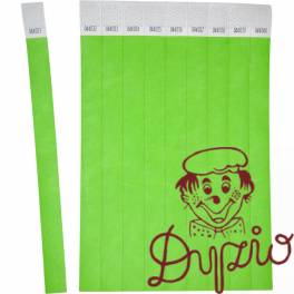 Opaski na rękę 256x19mm (50 arkuszy || 500 opasek) neonowe zielone TYVGN-50 AVERY
