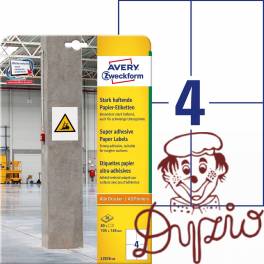 Etykiety papierowe 105x148mm (20arkuszy) L7876-20 AVERY ZWECKFORM Etykiety papierowe 105x148mm (20arkuszy) L7876-20 AVERY ZWECKFORM
