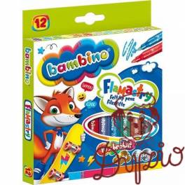 Flamastry BAMBINO brokatowe 12kolorów ST.MAJEWSKI Flamastry BAMBINO brokatowe 12kolorów ST.MAJEWSKI