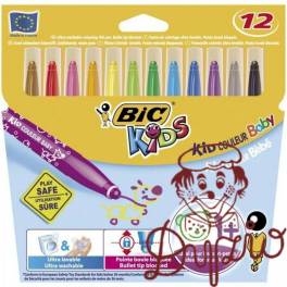 Flamastry KID COLOUR BABY CBW 12kol 9020802 BIC