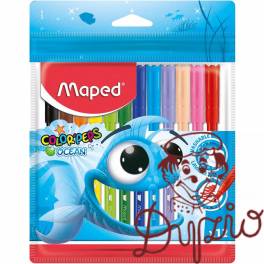 Flamastry COLORPEPS OCEAN 18 kolorów zip etui 845721 MAPED Flamastry COLORPEPS OCEAN 18 kolorów zip etui 845721 MAPED