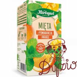 Herbata HERBAPOL ziołowo-owocowa (20tb) Mięta z pomarańczą i mango 30g Herbata HERBAPOL ziołowo-owocowa (20tb) Mięta z pomarańczą i mango 30g