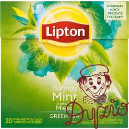 Herbata LIPTON PIRAMID (20 torebek) zielona z miętą GREEN TEA INTENSE MINT Herbata LIPTON PIRAMID (20 torebek) zielona z miętą GREEN TEA INTENSE MINT