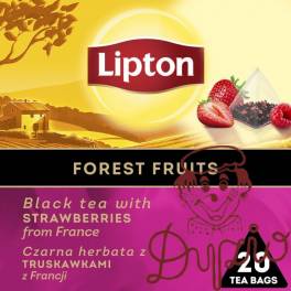 Herbata LIPTON PIRAMID (20 torebek) czarna z aromatem Owoce Leśne FOREST FRUIT 34g Herbata LIPTON PIRAMID (20 torebek) czarna z aromatem Owoce Leśne FOREST FRUIT 34g