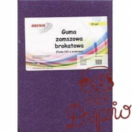 Guma zamszowa A5 10 kol. brokat samoprzylepna GK510B BREWIS Guma zamszowa A5 10 kol. brokat samoprzylepna GK510B BREWIS