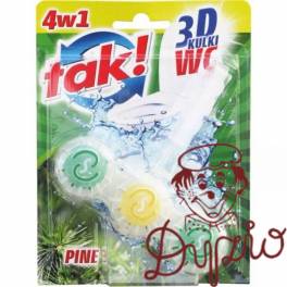 Zawieszka do WC kulki 3d 40g pine TAK! Zawieszka do WC kulki 3d 40g pine TAK!