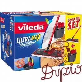 Zestaw w kartonie VILEDA ULTRAMAX mop płaski + wiadro 155737 Zestaw w kartonie VILEDA ULTRAMAX mop płaski + wiadro 155737
