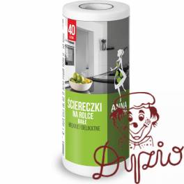 Ściereczki na rolce białe 40szt ANNA ZARADNA PS-5564 Ściereczki na rolce białe 40szt ANNA ZARADNA PS-5564