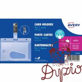 Holder plastikowy na karty 54x85mm (25 sztuk) 4826 AVERY Holder plastikowy na karty 54x85mm (25 sztuk) 4826 AVERY