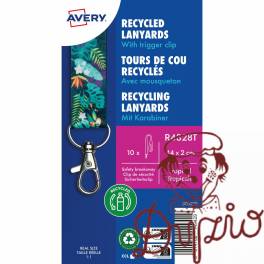 Smycz z karabińczykiem (10 sztuk) 440x20mm tropik R4828T AVERY Smycz z karabińczykiem (10 sztuk) 440x20mm tropik R4828T AVERY