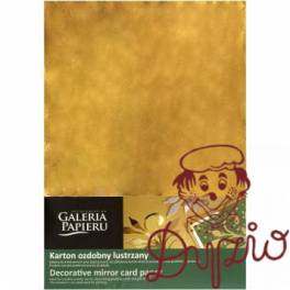 Karton ozdobny A4 ZŁOTY lustrzany 300g (10) 208917 GALERIA PAPIERU Karton ozdobny A4 ZŁOTY lustrzany 300g (10) 208917 GALERIA PAPIERU