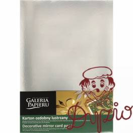 Karton ozdobny A4 SREBRNY lustrzany 300g (10) 208916 GALERIA PAPIERU Karton ozdobny A4 SREBRNY lustrzany 300g (10) 208916 GALERIA PAPIERU