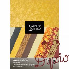 Karton ozdobny A4 ZŁOTE LIŚCIE mix wzorów 210-250g. (10ark.) 208935 Galeria Papieru Karton ozdobny A4 ZŁOTE LIŚCIE mix wzorów 210-250g. (10ark.) 208935 Galeria Papieru