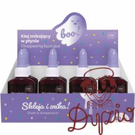Klej znikający w płynie do dekoracji 40ml BOO 12szt. INTERDRUK Klej znikający w płynie do dekoracji 40ml BOO 12szt. INTERDRUK